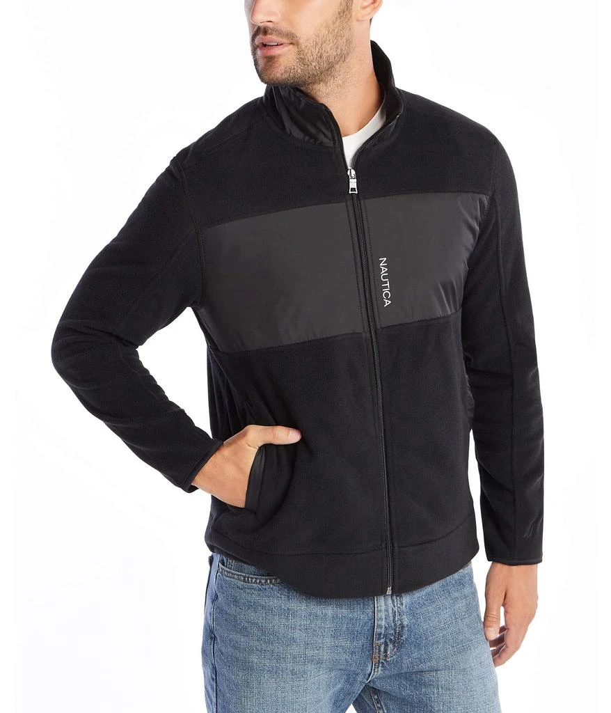 商品Nautica|Men's Full-Zip Mock Neck Fleece Sweatshirt,价格¥352,第1张图片