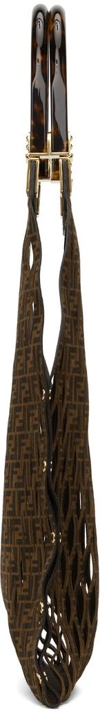 商品Fendi|Brown Suede Mesh 'FF' Bag,价格¥18020,第2张图片详细描述
