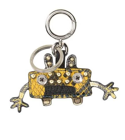 商品Burberry|Creature Motif Python Print Key Ring In Bright Toffee,价格¥1048,第1张图片