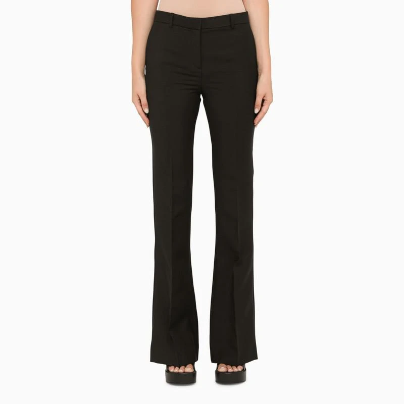 商品Versace|Black bell-bottom tailored trousers,价格¥4967,第1张图片