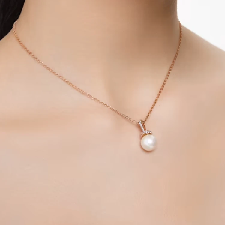 商品[国内直发] Swarovski|施华洛世奇 ORIGINALLY轻奢珍珠 镀玫瑰金色调 项链 女款,价格¥580,第8张图片详细描述