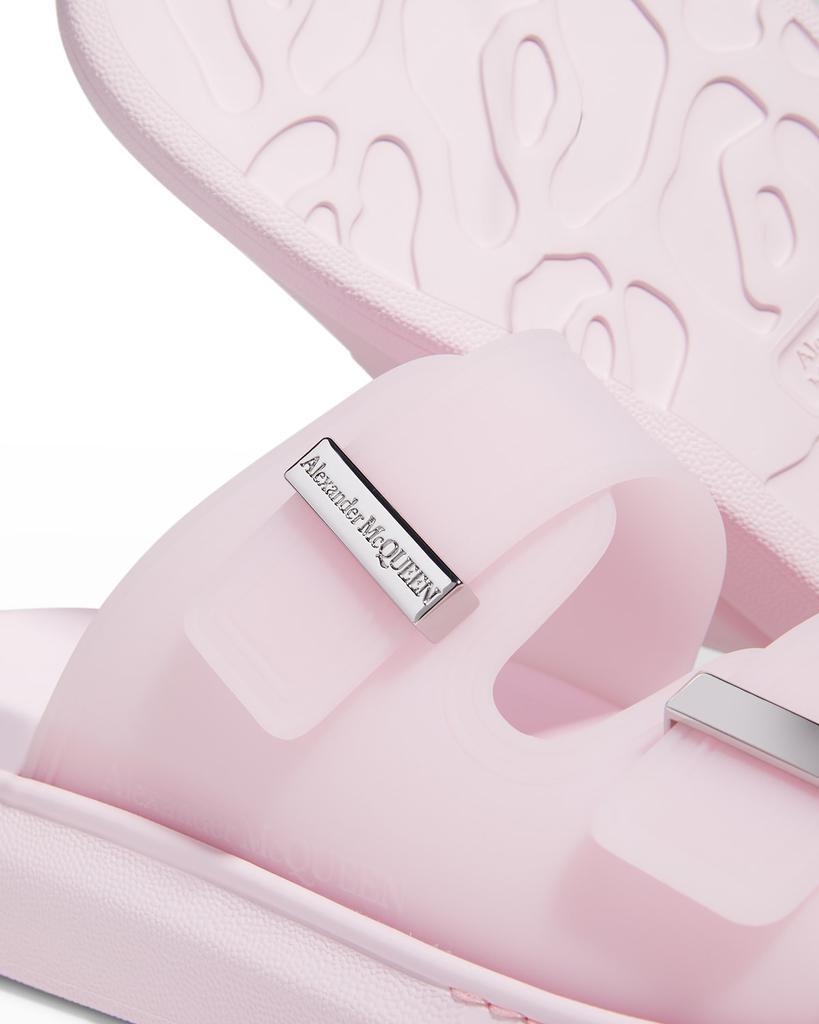 商品Alexander McQueen|Double Buckle Rubber Slide Sandals,价格¥1876,第6张图片详细描述