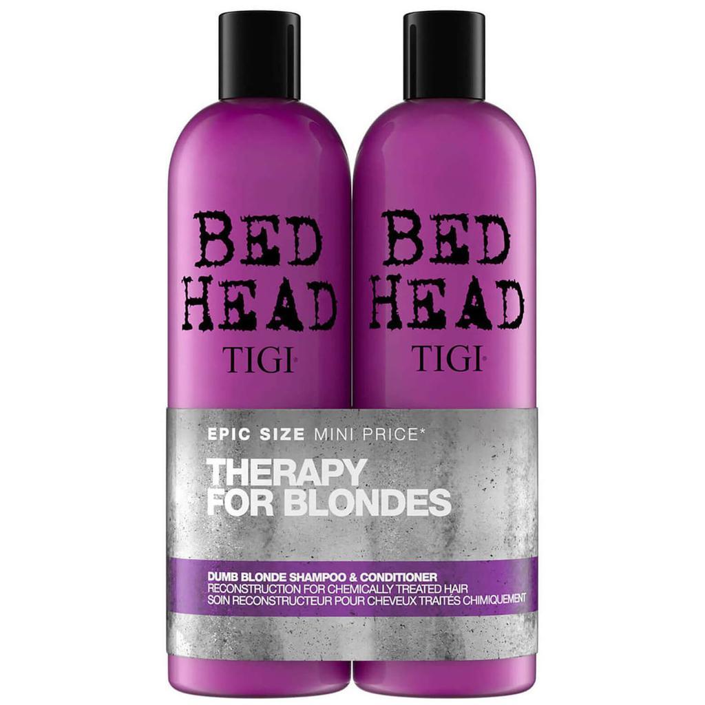 商品TIGI|TIGI Bed Head Dumb Blonde Repair Shampoo and Reconstructor for Coloured Hair 2 x 750ml,价格¥277,第1张图片