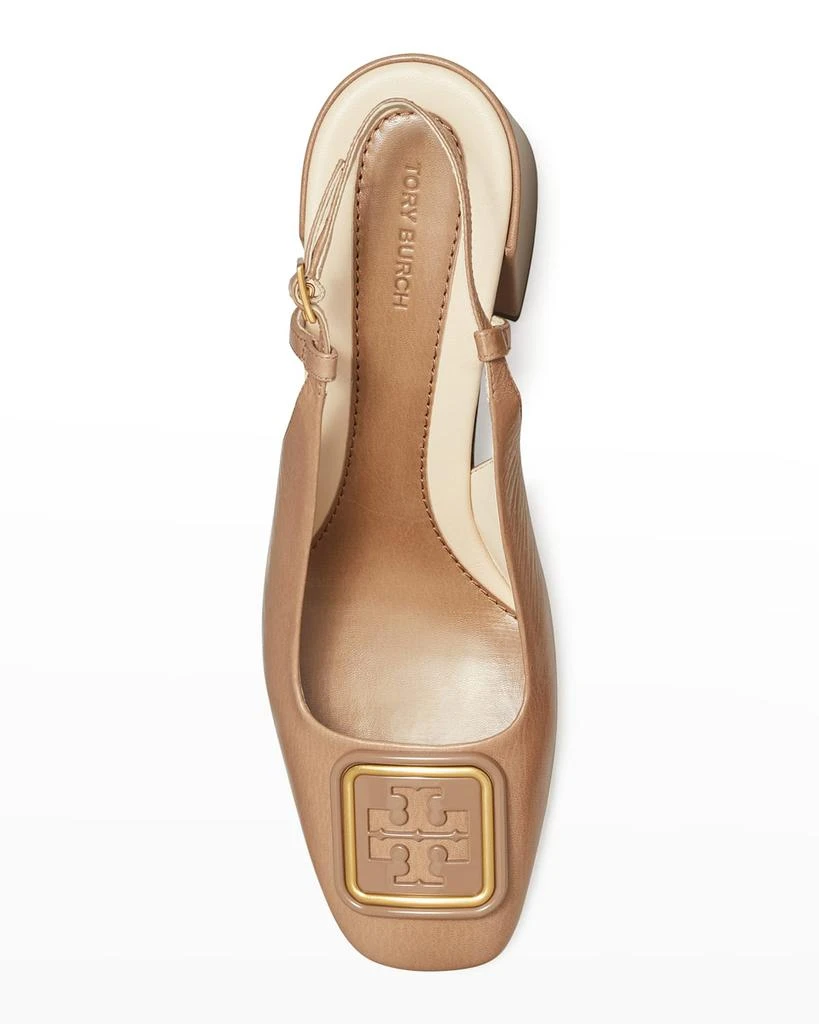 商品Tory Burch|Leather Medallion Slingback Pumps,价格¥1365,第5张图片详细描述