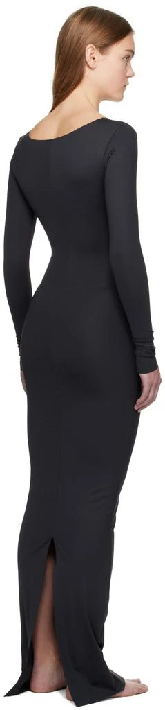 商品SKIMS|Black SKIMS Body Long Sleeve Long Slip Maxi Dress,价格¥957,第3张图片详细描述