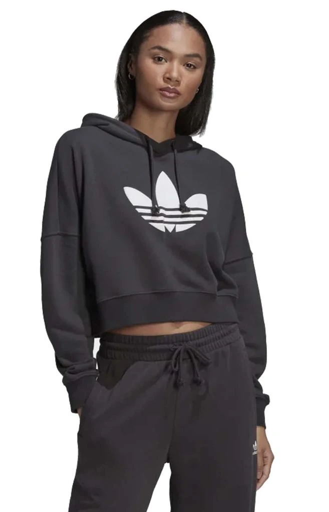 商品Adidas|(HU1609) Cropped Hoodie - Carbon,价格¥354,第1张图片