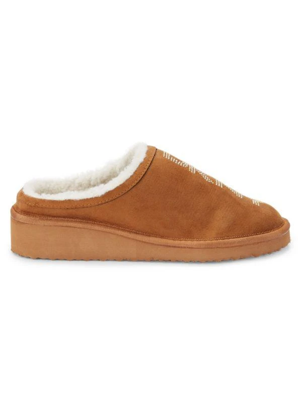 商品DKNY|Whilma Logo Faux Shearling Slippers,价格¥114,第1张图片