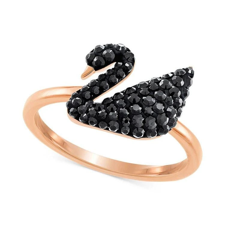商品Swarovski|玫瑰金黑天鹅戒指,价格¥441,第1张图片