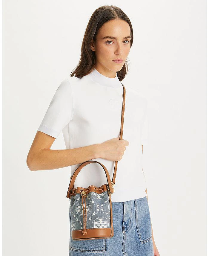 商品Tory Burch|Mini 水桶包 T Monogram ,价格¥1887,第3张图片详细描述