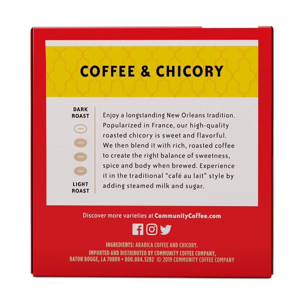 Coffee and Chicory Medium-Dark Roast Single Serve Pods, Keurig K-Cup Brewer Compatible, 72 Ct 商品