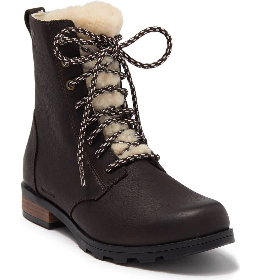 商品SOREL|Emelie Genuine Shearling Short Lace-Up Boot,价格¥323,第1张图片