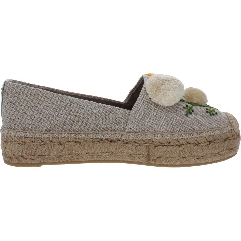 商品Tory Burch|Tory Burch Womens Lily Canvas Pom Pom Espadrilles,价格¥1845,第4张图片详细描述