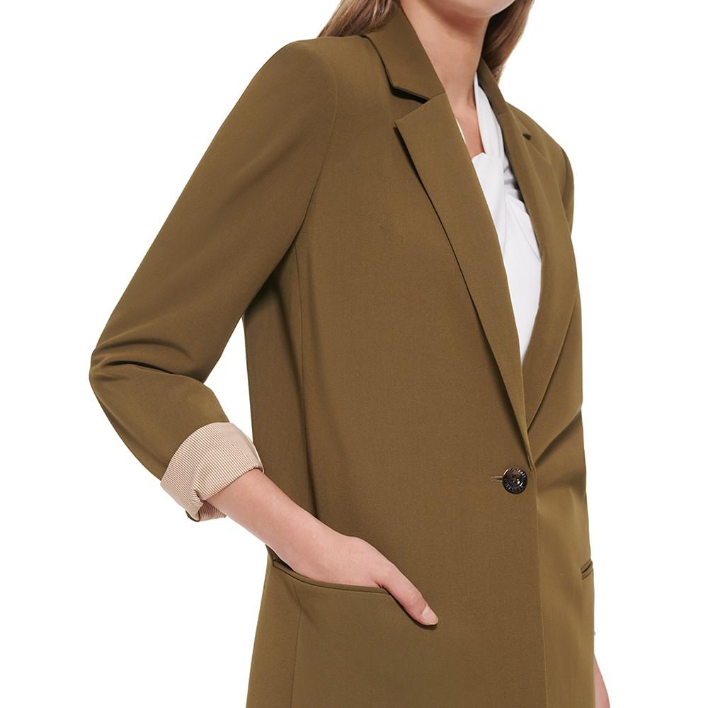 Women's Notched Collar One-Button Blazer商品第5张图片规格展示