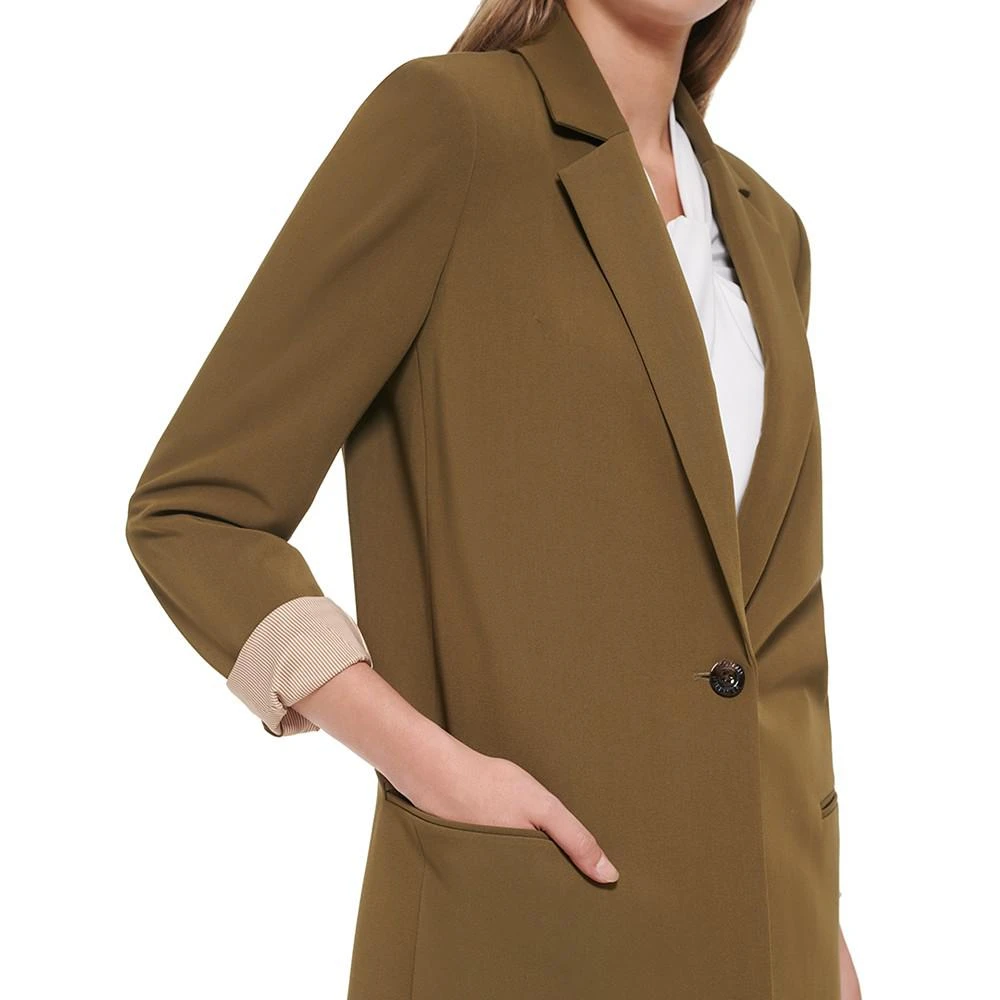 商品Tommy Hilfiger|Women's Notched Collar One-Button Blazer,价格¥318,第5张图片详细描述