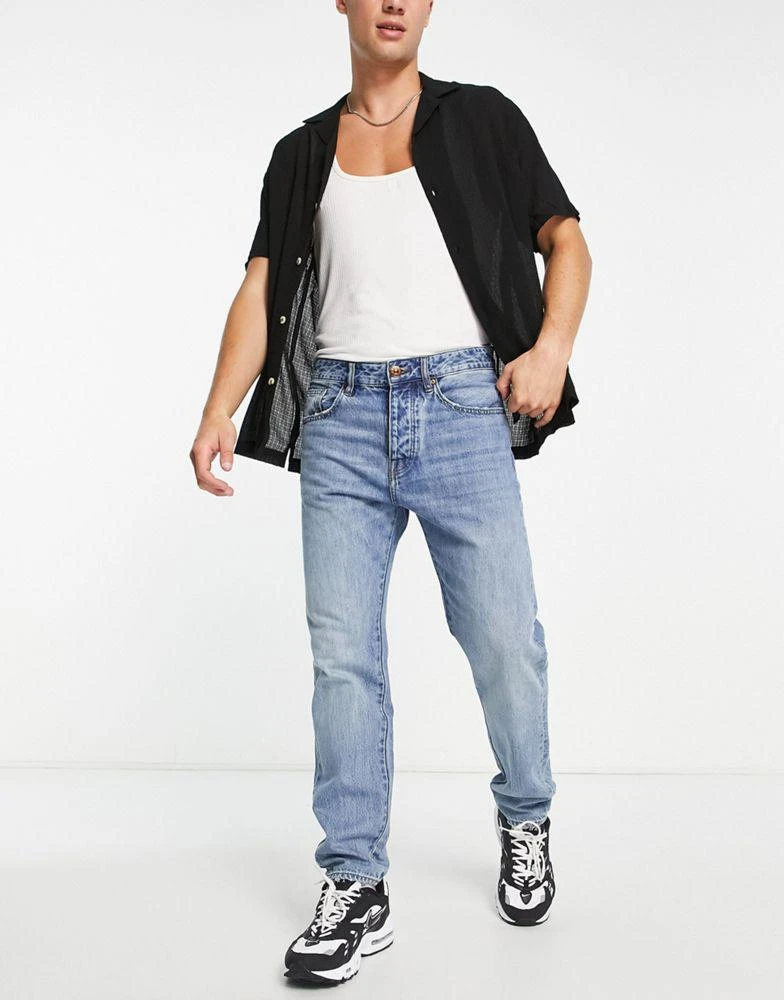 商品Armani Exchange|Armani Exchange tapered jeans in light wash blue,价格¥595,第3张图片详细描述