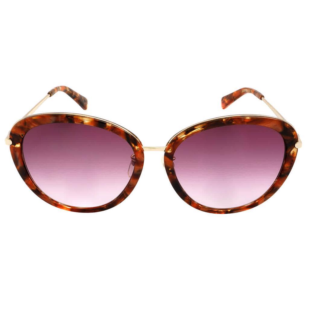 商品Longchamp|Longchamp Brown Oval Ladies Sunglasses LO621SA 203,价格¥413,第4张图片详细描述