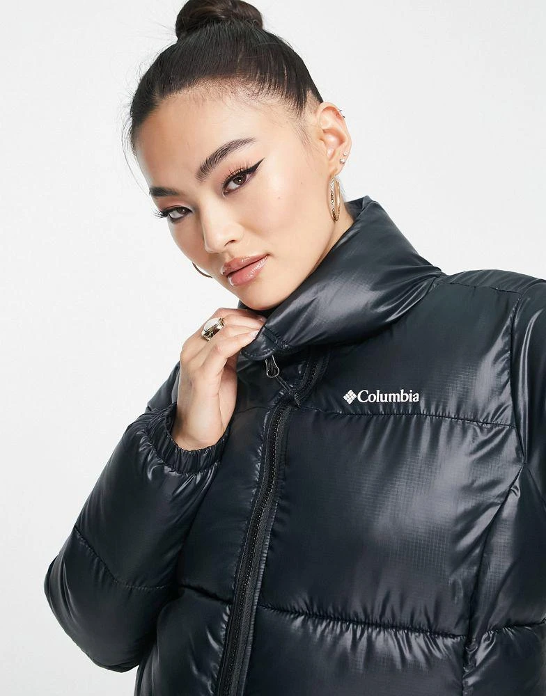 商品Columbia|Columbia Puffect puffer jacket in shiny black Exclusive at ASOS,价格¥875,第3张图片详细描述