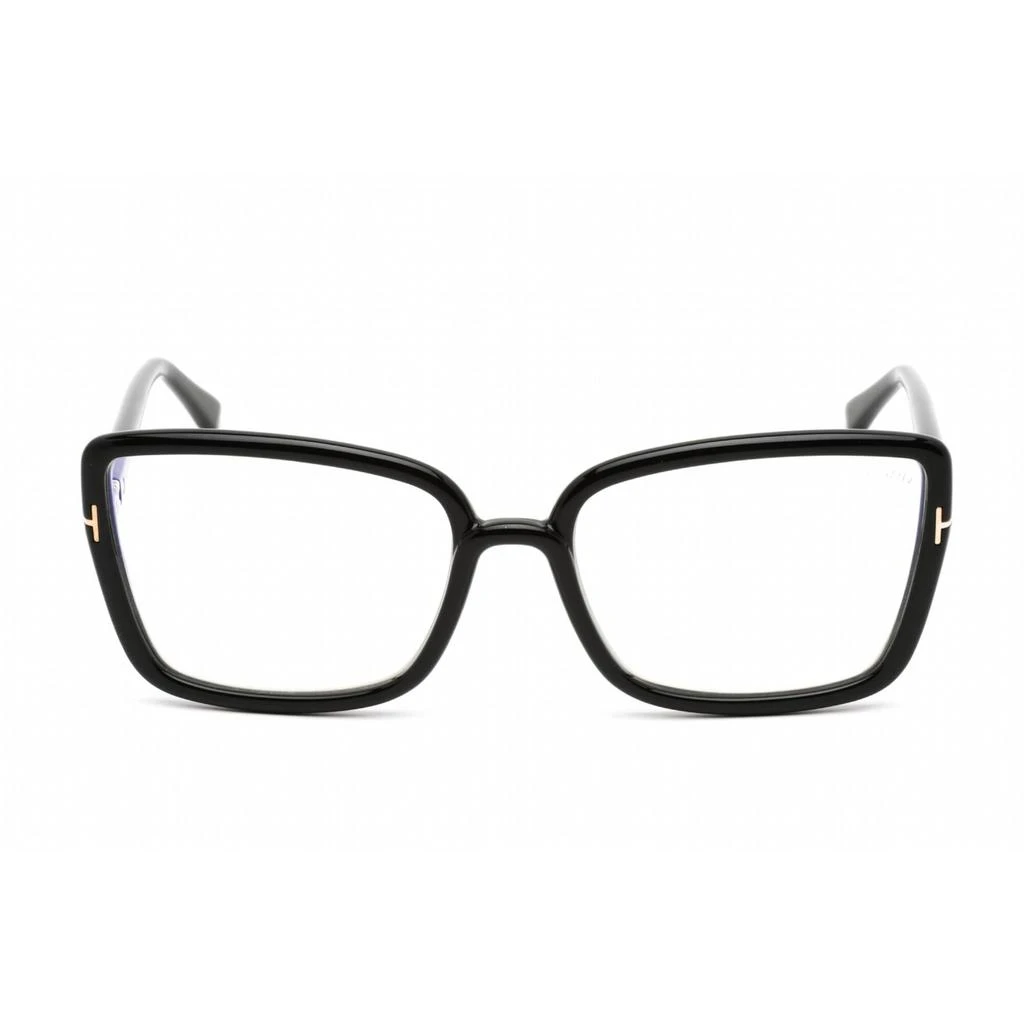 商品Tom Ford|Tom Ford Women's Eyeglasses - Butterfly Shape Shiny Black Plastic Frame | FT5813-B 001,价格¥948,第2张图片详细描述