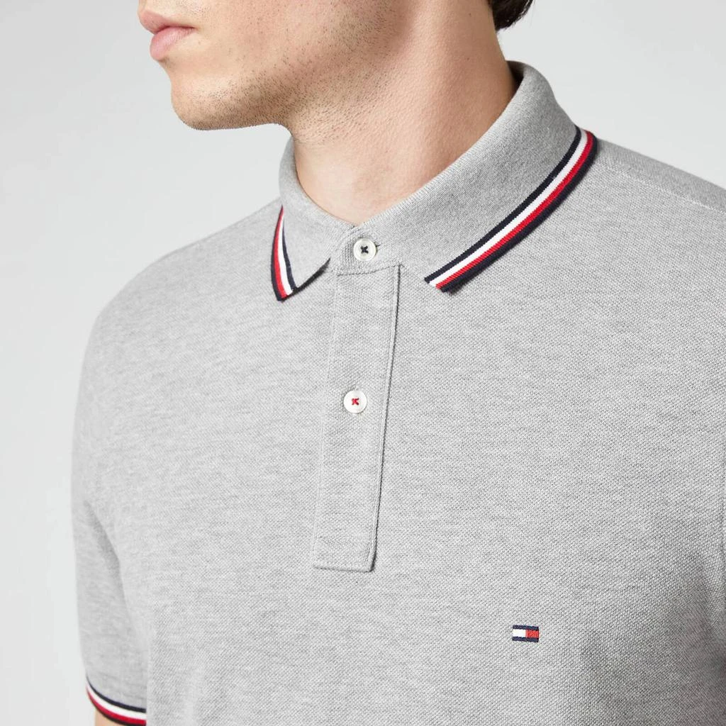 商品Tommy Hilfiger|Tommy Hilfiger Men's Tipped Slim Fit Polo Shirt - Medium Grey Heather,价格¥440,第3张图片详细描述