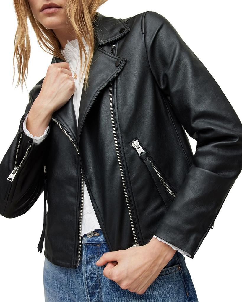 Dalby Faux Leather Biker Jacket商品第6张图片规格展示