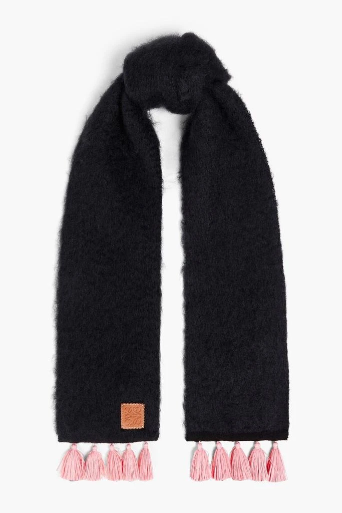 商品Loewe|Brushed tasseled mohair-blend scarf,价格¥3684,第1张图片
