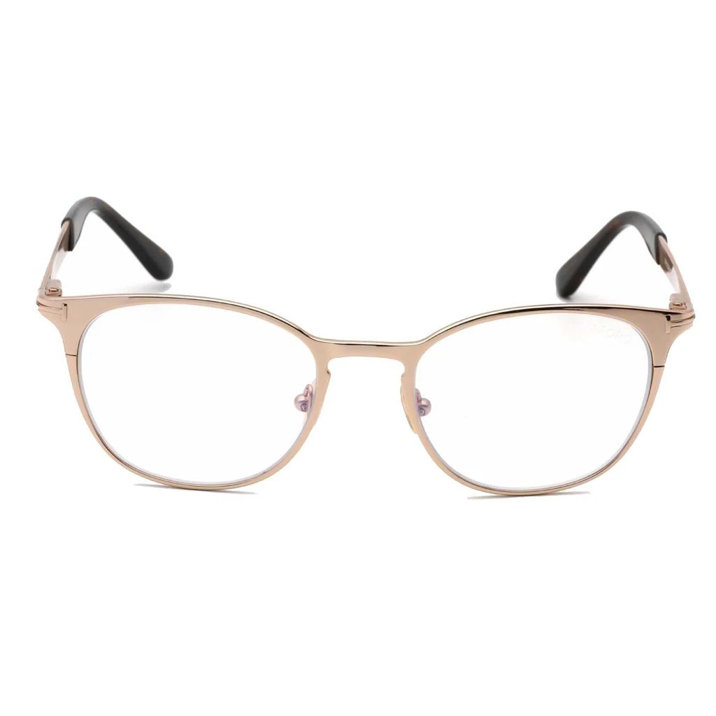 商品Tom Ford|Tom Ford Unisex Eyeglasses - Shiny Rose Gold Round Metal Frame, 52 mm | FT5732-B 028,价格¥686,第2张图片详细描述