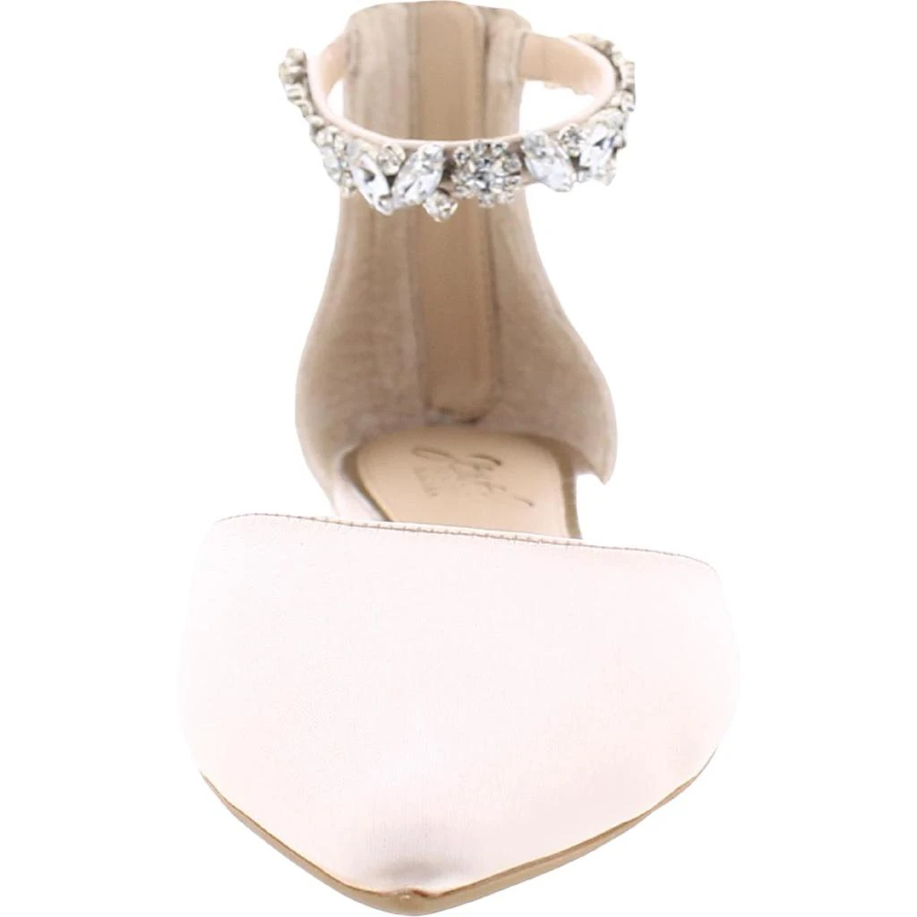 商品Badgley Mischka|Jewel Badgley Mischka Womens Cassidy Embellished Evening Pointed Toe Flats,价格¥568,第4张图片详细描述