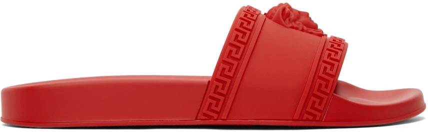 商品Versace|Red Palazzo Pool Slides,价格¥2119,第1张图片