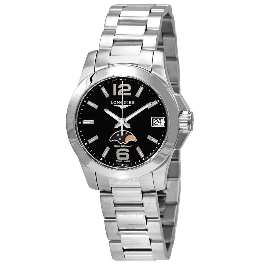 商品Longines|Conquest Quartz Black Dial Ladies Watch L33804586,价格¥5178,第1张图片