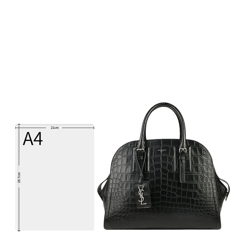 YSL 圣罗兰 女士黑色徽标手提单肩包 500015-DZE0E-1000 商品