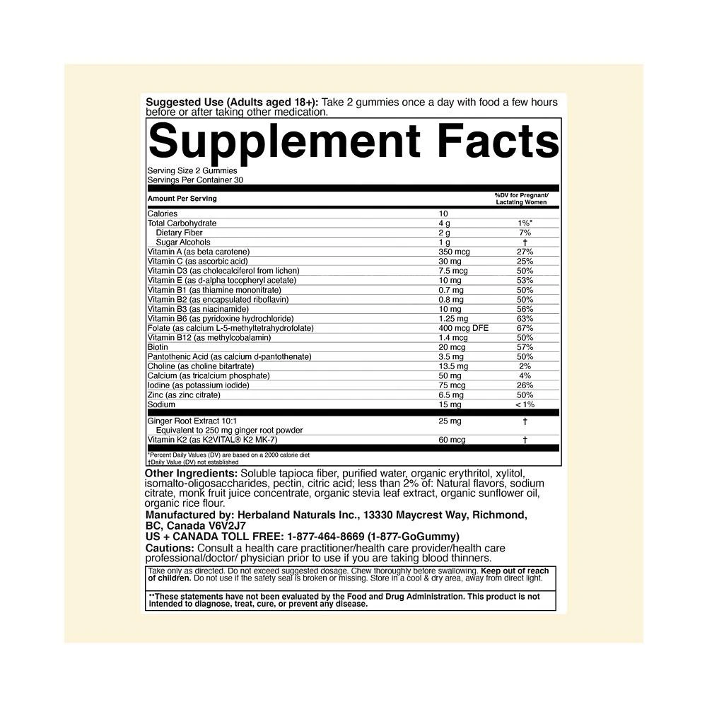 商品HerbaLand|Prenatal Vitamin Gummies,价格¥194,第3张图片详细描述