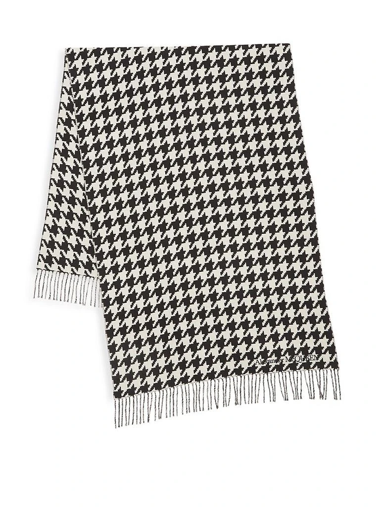 商品Alexander McQueen|Wool-Blend Houndstooth Stole,价格¥3388,第3张图片详细描述