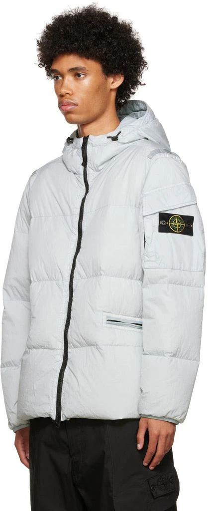 商品Stone Island|Gray Crinkle Rep Down Jacket,价格¥5494,第4张图片详细描述