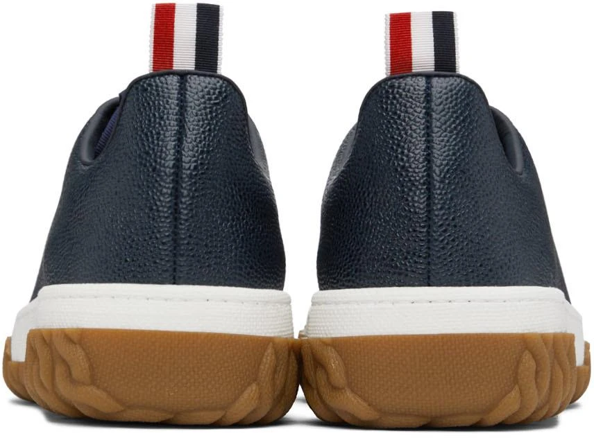 商品Thom Browne|Navy Cable Knit Court Low-Top Sneakers,价格¥2868,第2张图片详细描述