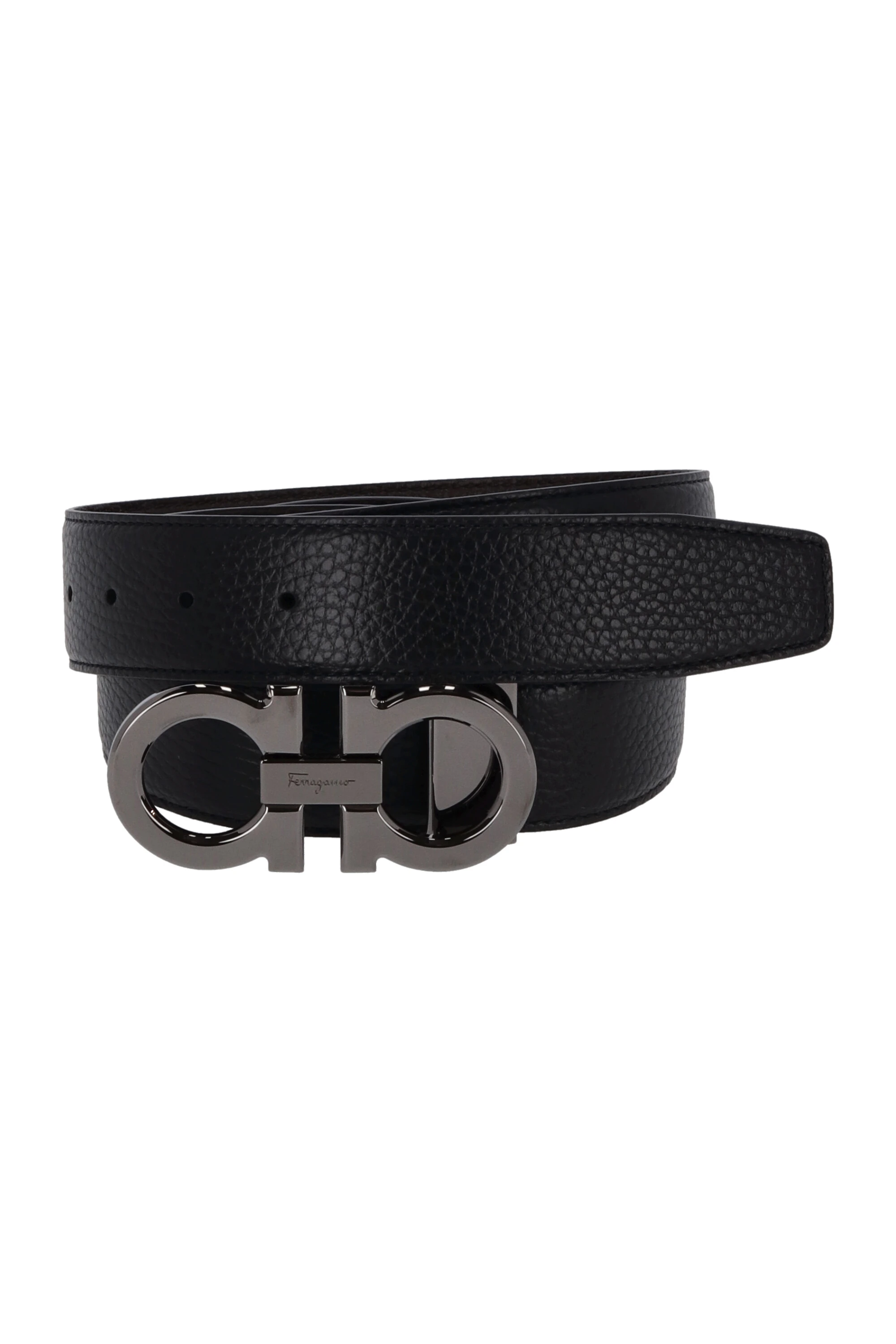 商品Salvatore Ferragamo|Salvatore Ferragamo 男士腰带 679710689134 黑色,价格¥4035,第1张图片