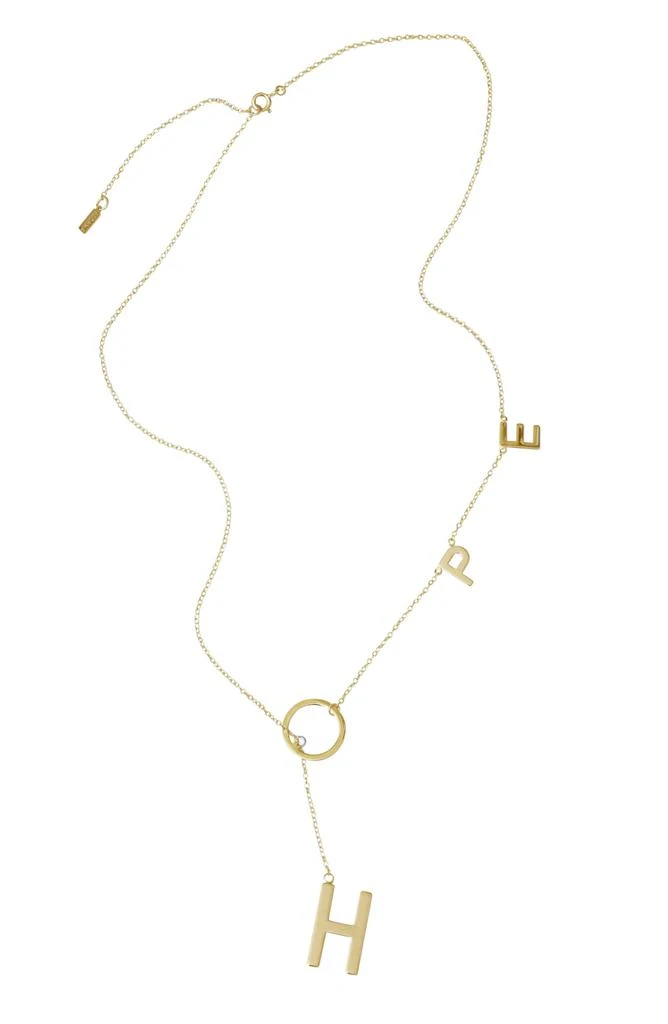 商品ADORNIA|Adornia Hope Lariat Necklace gold,价格¥284,第1张图片