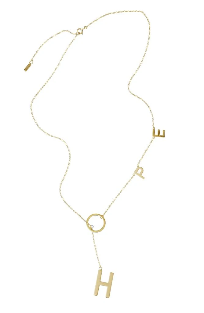 商品ADORNIA|Adornia Hope Lariat Necklace gold,价格¥306,第1张图片