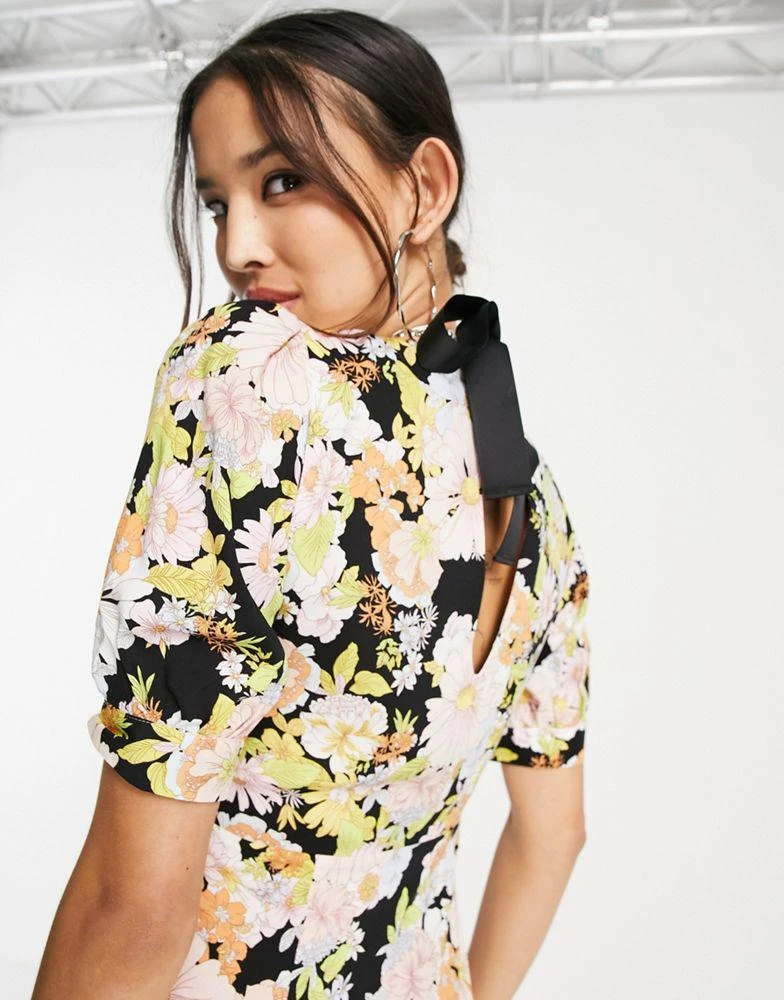 商品Topshop|Topshop 70's floral midi dress in multi,价格¥232,第2张图片详细描述