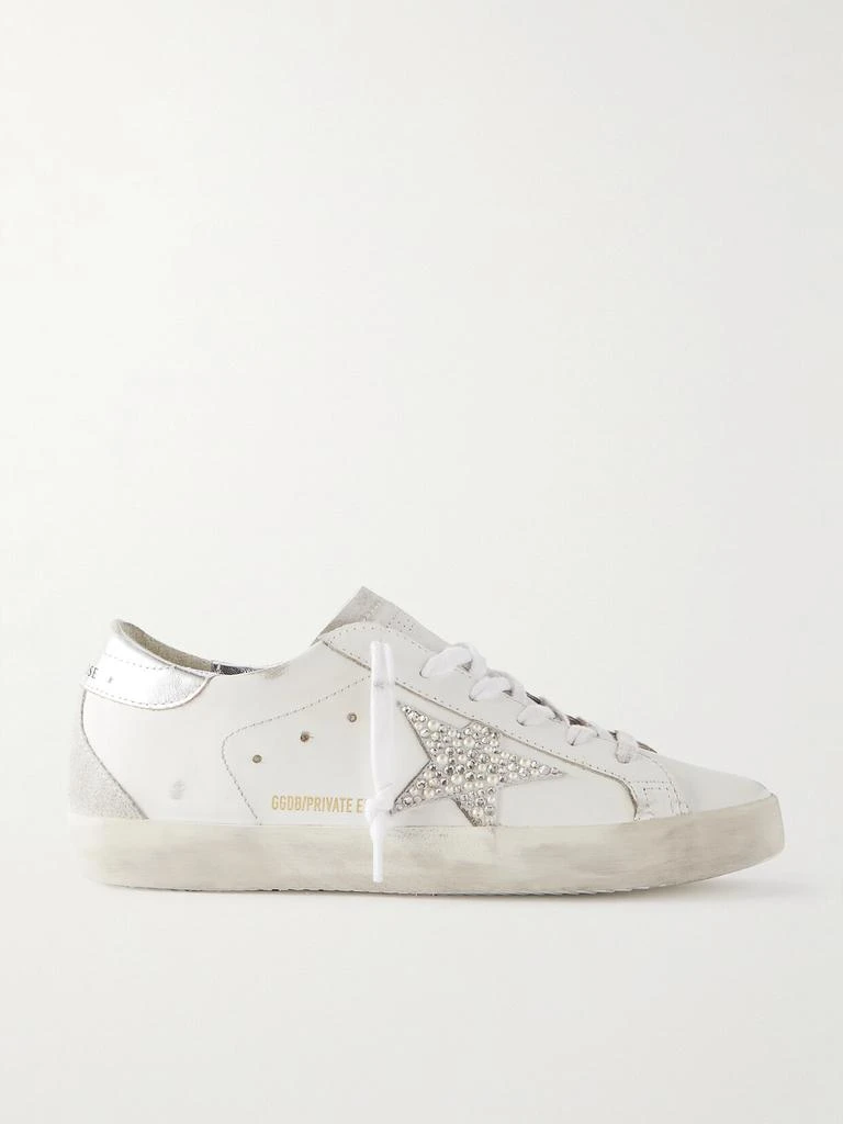 商品Golden Goose|Super-star 带缀饰仿旧绒面革边饰皮革运动鞋  - IT36,价格¥6802,第1张图片