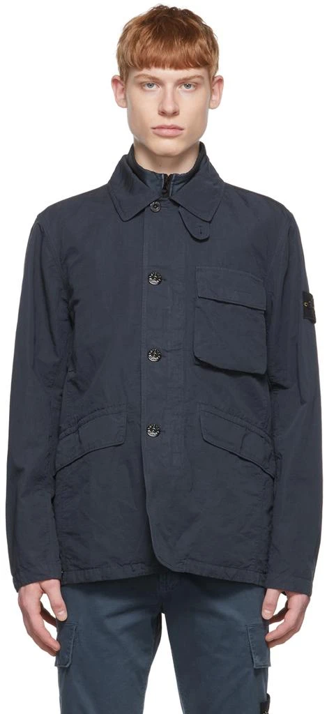 商品Stone Island|Blue Cotton Jacket,价格¥3931,第1张图片
