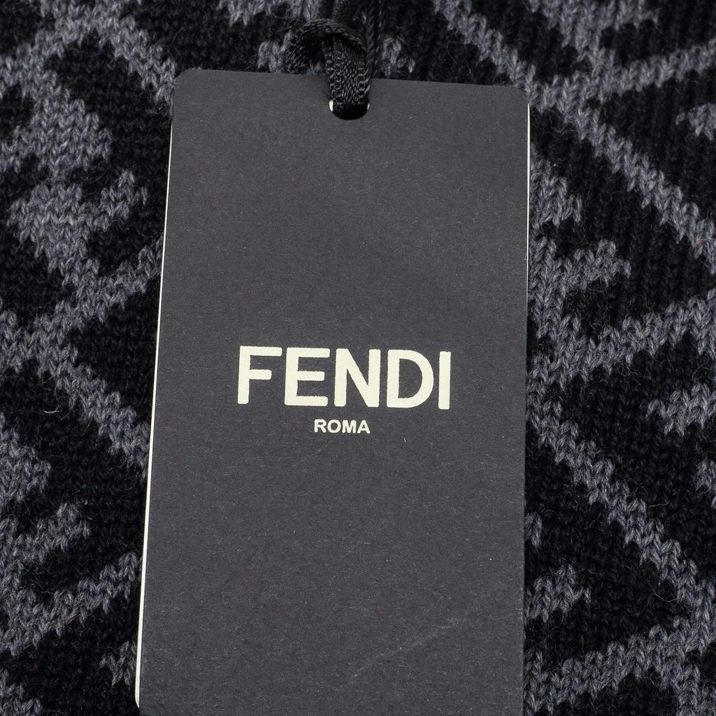 Fendi Black & Grey Zucca Monogram Wool Panelled Stole 商品