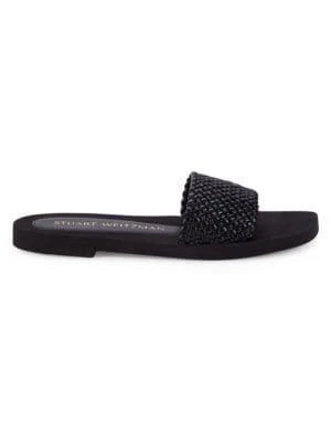 商品Stuart Weitzman|Wova Leather Slides,价格¥632,第1张图片