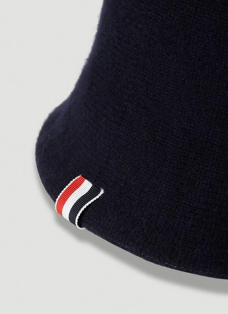 商品Thom Browne|Thom Browne 4-Bar Stripe Knitted Bucket Hat,价格¥2663,第4张图片详细描述