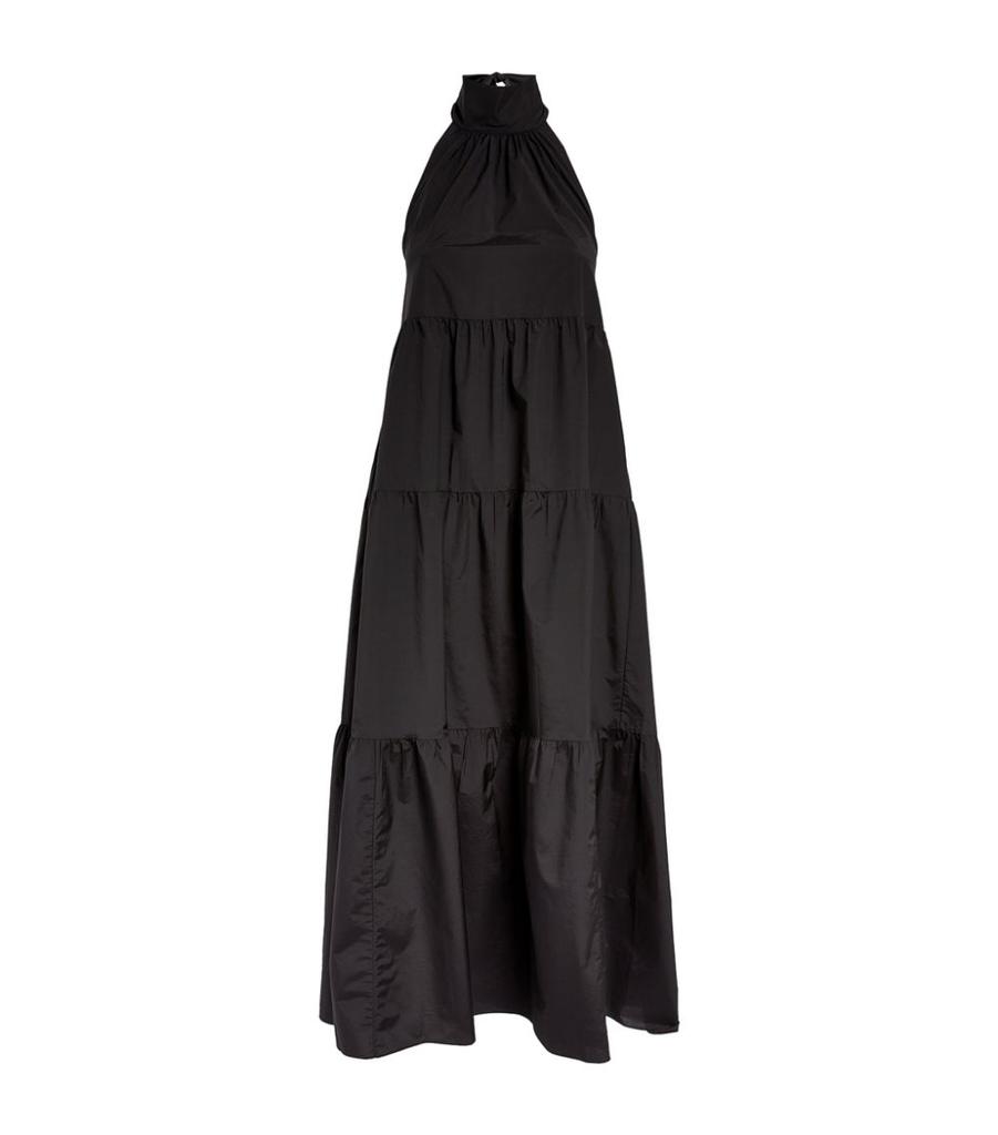 Tiered Bow Halter Maxi Dress商品第1张图片规格展示