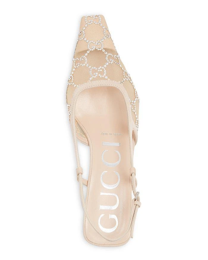 商品Gucci|Women's GG Pointed Toe Slingback Pumps,价格¥8909,第4张图片详细描述
