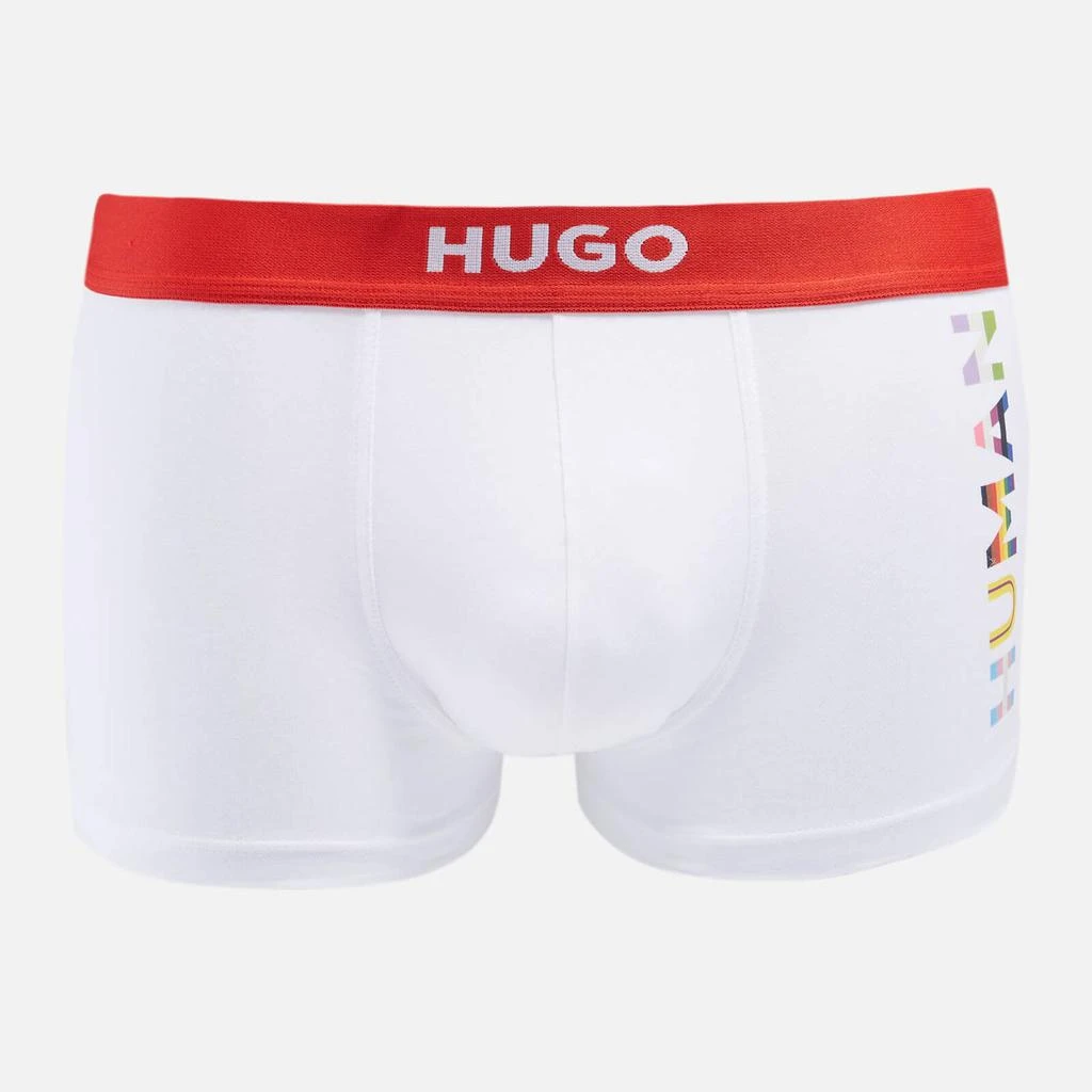 商品Hugo Boss|HUGO Bodywear Men's Pride Trunks - White,价格¥49,第1张图片