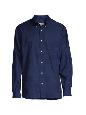 商品Brooks Brothers|Red Fleece Geometric-Pattern Chambray Shirt,价格¥240,第3张图片详细描述