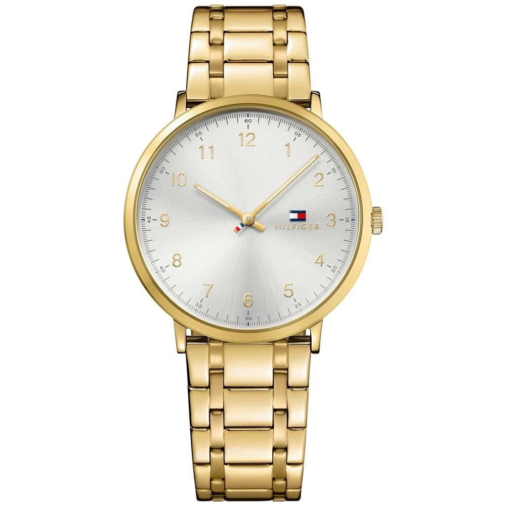 商品Tommy Hilfiger|Men's Ultra Slim Gold-Tone Stainless Steel Strap Watch 40mm 1791337,价格¥441,第1张图片