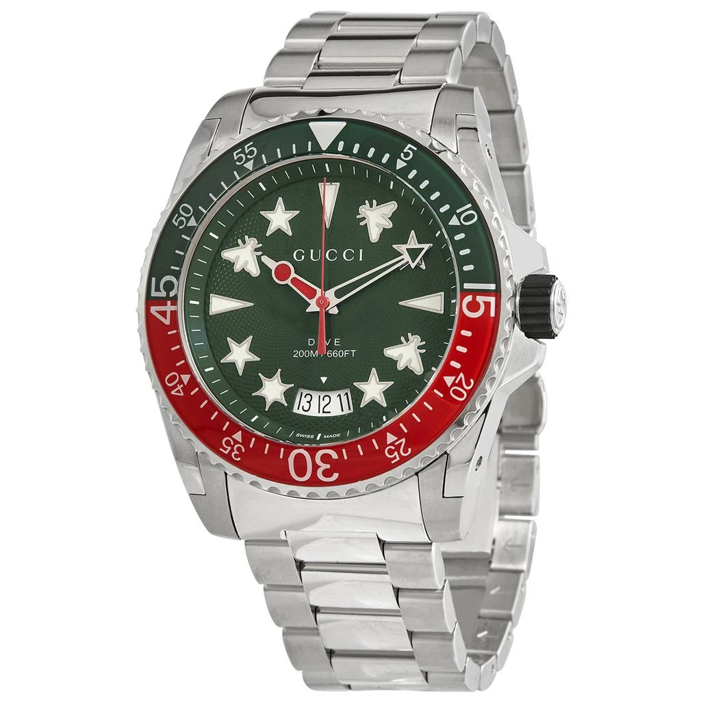 商品[二手商品] Gucci|Pre-owned Gucci Dive Watch Green Dial Mens Watch YA136222,价格¥7973,第1张图片