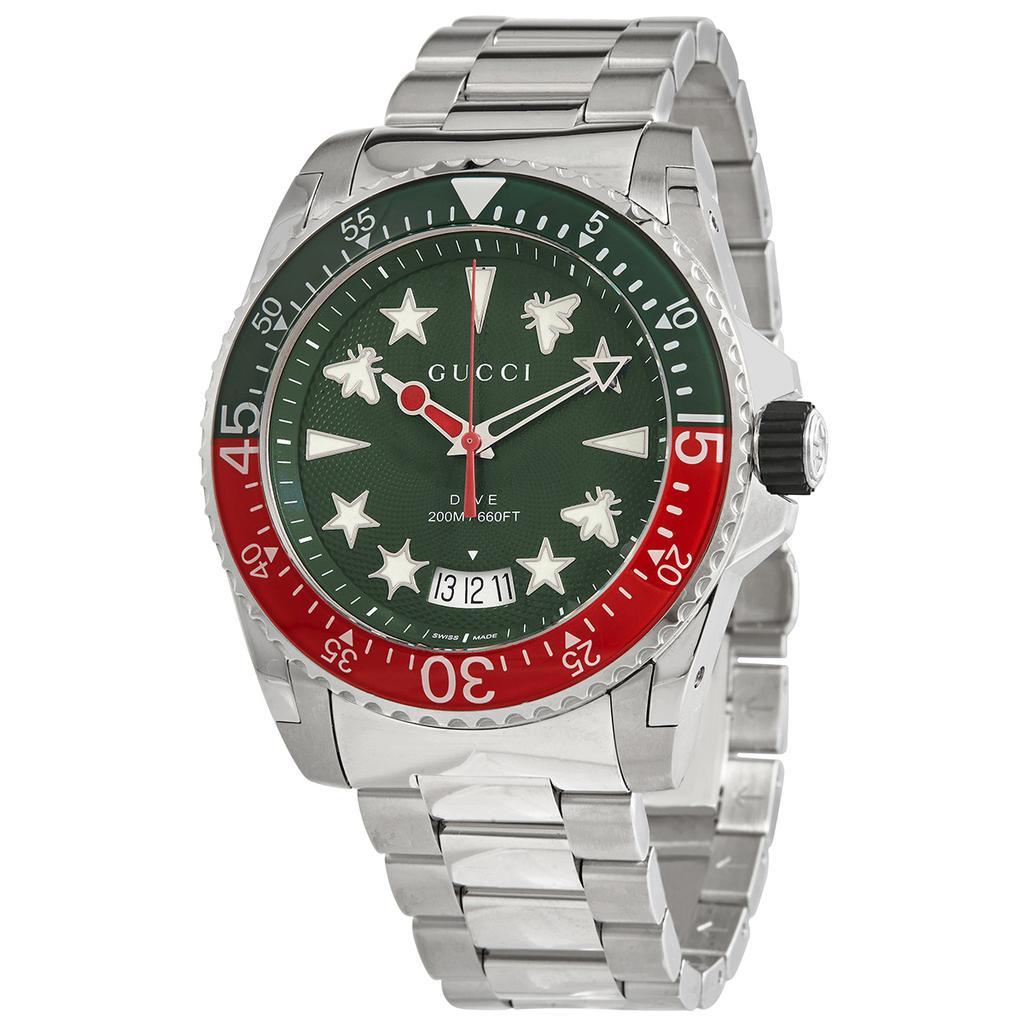 商品[二手商品] Gucci|Pre-owned Gucci Dive Watch Green Dial Mens Watch YA136222,价格¥7893,第1张图片